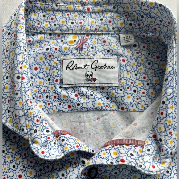 Men’s Robert Graham Bacon & Eggs Detail Long Sleeve Button Down Shirt - 3XL - Picture 1 of 7